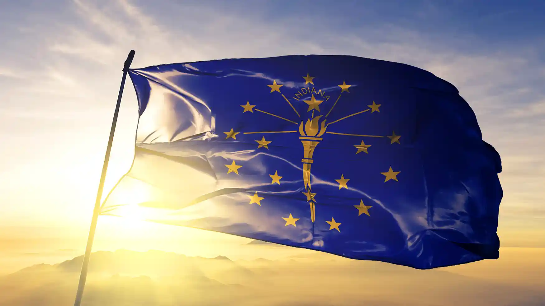 Make Politics Local Again Indiana State Flag